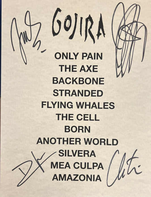 Autographed setlist 2025